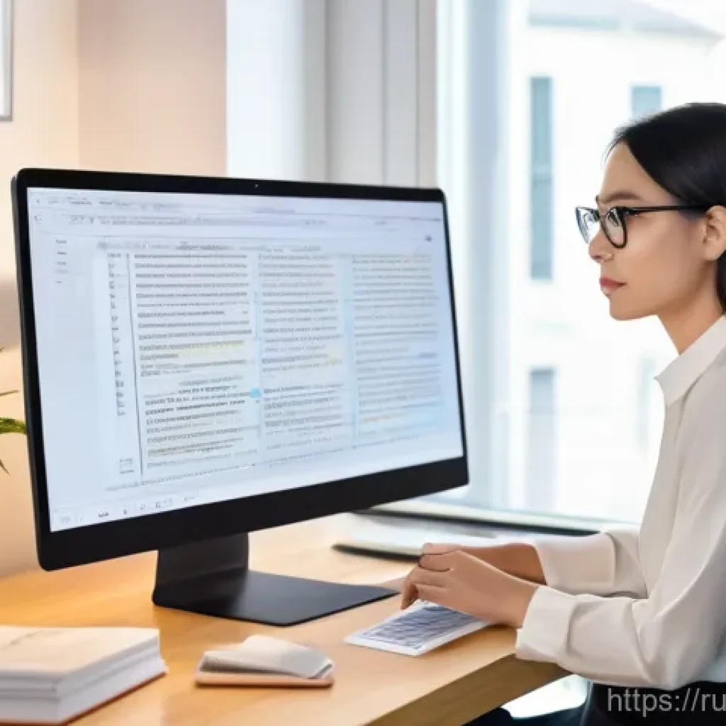 번역사 직업 만족도 분석 - **AI-Enhanced Translator's Workflow**
A modern, well-lit home office setup for a professional tr...